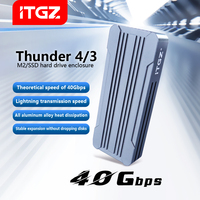 علبة SSD من ITGZ بسرعة 40 جيجابت في الثانية مع شريحة مزدوجة JHL7440 RTL9210 وإضاءة RGB من الألومنيوم مع كابل TB4