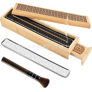 Bamboo <b>Incense</b> <b>Box</b> With Laser Engraving 24x6x5 Cm Hand Made For Indoor Aromatherapy Diffuser Decor - Product Image 2