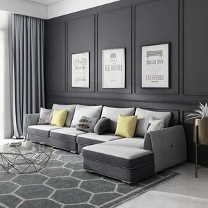 Set di Divani Angolari Minimalisti Americani di Grandi <span class=keywords><strong>Dimensioni</strong></span> a Forma di L per Soggiorno - Product Image 3