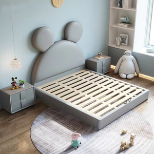 Letto singolo moderno <span class=keywords><strong>e</strong></span> semplice per bambini, con testiera a forma di topo, per ragazzi <span class=keywords><strong>e</strong></span> ragazze, letto contenitore moderno con design a cartone animato, di tendenza. - Product Image 5