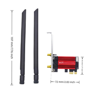 TISHRIC Yeni WiFi 6E PCIE 1X Ağ Kartı AX210 Üç Bantlı 2.4/5/6GHz Kablosuz Gigabit Adaptör 802.11AC BT5.4 Masaüstü Win10/11 için