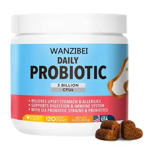 WANZIBEI- Probiotic Tummy Treats For Dogs And Cats With Natural Digestive Enzymes Allergy Relief Immunity Boost