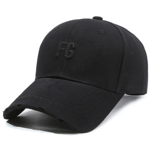 Gorra de Béisbol Deportiva Unisex de 6 Paneles con Letra <span class=keywords><strong>FG</strong></span> Bordada, Desgastada y Rota, Gorra de Sol Casual de Verano, Moderna y Versátil para Parejas - Product Image 4