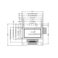 Modul Tampilan OLED 0.96 Inci 128X64 I2C IIC 4Pin SSD1306 Driver Layar Putih Biru Kuning untuk Arduino ESP32 ESP8266 M114