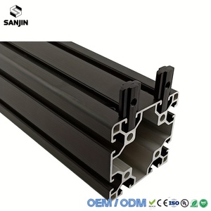 Connecteur d'angle intérieur en L <span class=keywords><strong>noir</strong></span> 2020 avec vis pour profilés en aluminium EU 1515 2020 3030 4040 - Product Image 3