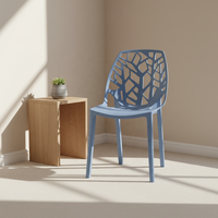 Chaises de salle à manger empilables modernes en fibre PP, légères, imperméables, pour intérieur/extérieur, chaises en plastique empilables pour bistrot, maison, école, appartement