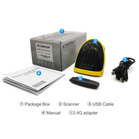 Lector de Códigos de Barras Inalámbrico Xincode Factory 2.4G, Escáner de Códigos de Barras Láser 1D, Pistola de Escaneo USB para Inventario, para Terminal POS X-620E