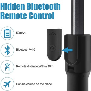 Estabilizador de cardán multifunción para teléfono inteligente con control remoto Bluetooth, diseño plegable, soporte antivibración - Product Image 3