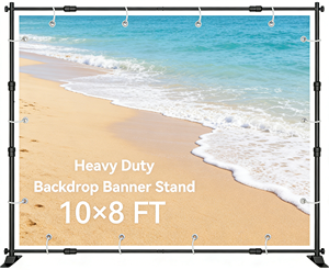 Soporte de Fondo de 8'x10' con Sistema de Soporte para <span class=keywords><strong>Ferias</strong></span> Comerciales, Fotografía y Video - Product Image 1