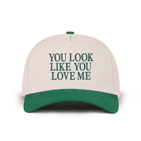 Gorra de Béisbol de Cinco Paneles en Dos Tonos, Bordada con "You Look Like You Love Me", Varias Opciones de Bordado Personalizado Disponibles