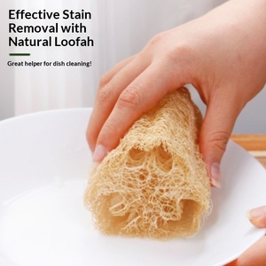 Éponge naturelle en loofah pour la vaisselle, le nettoyage des casseroles, la cuisine et le bain – Vente en gros - Product Image 5