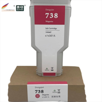 Cartucho de Tinta Pigmentada Remanufacturado para Plotter HP 738 DesignJet T850 T950 CAD - Opciones de 300ML - con Chip Inteligente