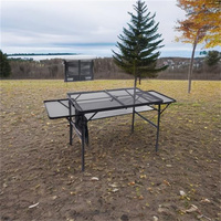 Table de camping pliable réglable en hauteur pour pique-nique, randonnée, plage, barbecue, extérieur, portable