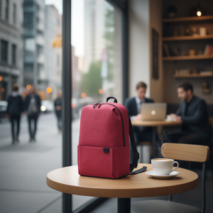 Myrva Mini Office Backpack For <b>Men</b> And Women, Lightweight Polyester Laptop Backpack With Zipper & Hasp Closure, Internal Frame D - Product Image 2