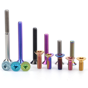 Tits Titan <span class=keywords><strong>ti</strong></span> bu lông m4x8/10/12/15/20/25/30/35/40mm hợp kim titan Torx vít Đầu chìm phẳng cho xe đạp xe máy - Product Image 1