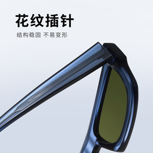 Wanda แว่นกันแดดสี่เหลี่ยมผืนผ้า UV400ขอบเต็ม s32236ป้องกันแสงแดดย้อนยุค - Product Image 3