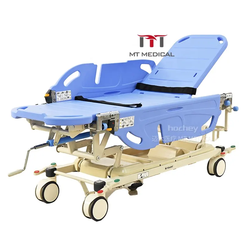 MT Medical Equipment Patient Transfer Adjustable Emergency Ambulance Rescue Stretcher Bed