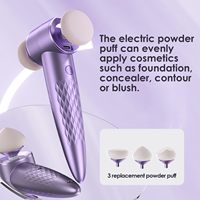 Outil de beauté par vibration électrique 3D rechargeable Wet-Dry Fond de teint en plastique Puff de poudre de maquillage