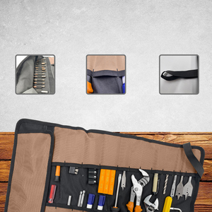 <strong>Roll</strong> up <strong>Tool</strong> Bag Pouch Organizer Wrench <strong>Roll</strong> <strong>Tool</strong> Storage Multipurpose Zipper Portable Electrician Pouch - Product Image 6