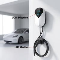 Chargeur mural intelligent pour VE 7 kW 32 A, chargeur de véhicule électrique extérieur résidentiel de niveau 2, station de recharge pour VE pour la maison
