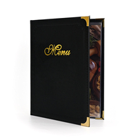 Ukuran khusus klasik Hotel klub Bar Spa Makanan Cepat daftar anggur buku Menu kulit PU Folder Menu restoran kopi