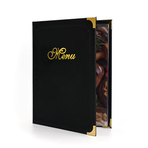 ขนาดที่กําหนดเองคลาสสิกโรงแรมคลับบาร์สปาอาหารจานด่วนรายการไวน์สมุดเมนูหนัง PU กาแฟร้านอาหารโฟลเดอร์เมนู - Product Image 2