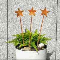 Estacas de Jardín de Metal Rústicas de Lujo, Accesorios Decorativos Personalizables, Resistentes a la Intemperie, para Interiores y Exteriores, Macetas Escultóricas