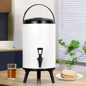 12L Stainless Steel Insulated <b>Drink</b> <b>Dispenser</b> With Faucet For Hot And Cold Beverages White Barrel - Product Image 4