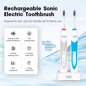 Cepillo de Dientes Eléctrico Sónico de Alta Calidad, con Logotipo Personalizado, Inalámbrico, de Lujo, OEM, con Cerdas Suaves - Product Image 1