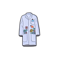 Grosir dalam stok bunga warna-warni mantel putih bros lembut Enamel kerah Pin dasi untuk dokter Suster hadiah Souvenir