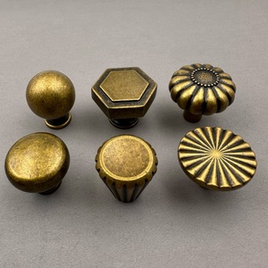 Popular Zinc Alloy Modern Distressed Bronze Solid Durable <b>Cabinet</b> Door Drawer <b>Knob</b> Single Double Hole Furniture Wardrobe Handle - Product Image 4
