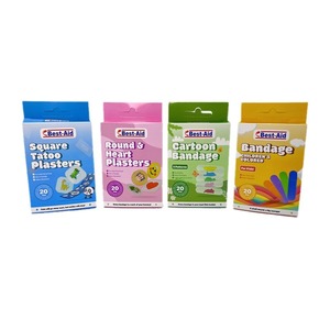 Best-Aid Plasters <b>Set</b> 24 Boxes Children's Bandages Waterproof Breathable Cartoon <b>Square</b> Round Heart Shapes - Product Image 5