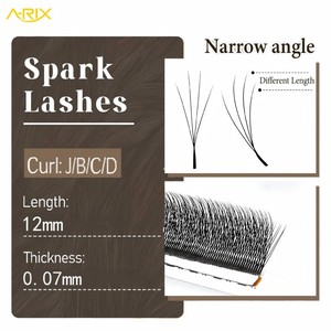 Extensiones de Pestañas A-RIX 4D de Espaciado Estrecho, Pestañas de Pelo de Arroz de 2mm, Pestañas Postizas Suaves y Brillantes de 13mm para Injerto en Salón - Product Image 2