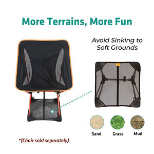 Alfombrilla para silla de playa para acampar, cubierta de arena de malla antihundimiento de nailon para evitar que las sillas portátiles para acampar se hundan en terrenos blandos - Product Image 4