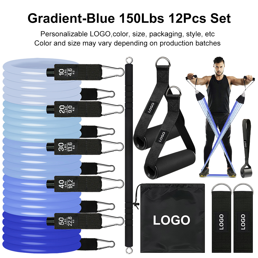 Gradient-Blue 150Lbs 12Pcs Set