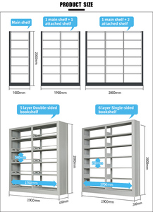 Estantería de Acero para Libros, Muebles de Biblioteca, Estanterías Metálicas para Aulas y Centros de Aprendizaje - Product Image 6