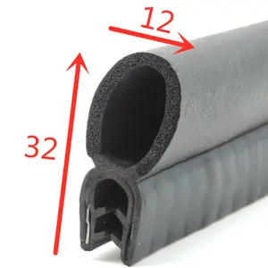 EPDM U-Shape Rubber Seal Strips with Steel Core for Automotive Door Gap Filler