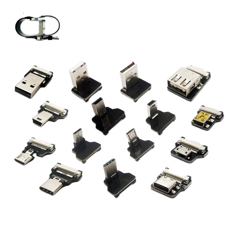 Ультраплоский тонкий usb-кабель fpv угол микро-USB к USB A гибкий ленточный кабель 50 см