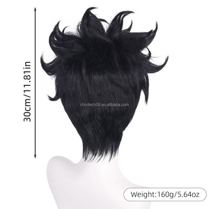 Peluca <span class=keywords><strong>de</strong></span> cosplay del hombre armado sobrenatural del Señor Shengda Dada Dada Takakura <span class=keywords><strong>Ken</strong></span>, cabello negro, cabello corto - Product Image 5