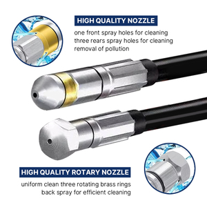 Kit de nettoyeur <span class=keywords><strong>haute</strong></span> <span class=keywords><strong>pression</strong></span> pour égouts, 5800 PSI, 1/4 pouce, tuyau de nettoyage des drains de 50 pieds, <span class=keywords><strong>buse</strong></span> rotative pour K2 à K7 et <span class=keywords><strong>Lavor</strong></span> - Product Image 2