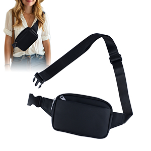 Riñonera Impermeable de PU con Correa Ajustable, Bolso Cruzado para Pecho, Cremallera Metálica Suave, Bolsillos Múltiples, para Hombres y Mujeres, Ideal para Viajes - Product Image 1