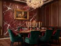 Marbre Rosso Levanto, luxe rouge et blanc, poli, grandes dalles, pour îlots de cuisine, comptoirs de salle de bain, revêtements de sol, murs, table basse