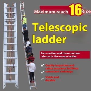 Modern Designed <strong>Single</strong> Telescopic Lifting Engineering <strong>Ladder</strong> Thickened Household <strong>Aluminum</strong> Alloy Mobile <strong>Ladder</strong> Foldable - Product Image 1