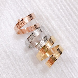 Anillo clásico Gulan de acero inoxidable religioso árabe de doble capa ajustable con apertura religiosa musulmana islámica de acero inoxidable - Product Image 2