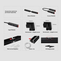 Projecteurs LED magnétiques exclusifs transfrontaliers à encastrer en aluminium pour plafond tendu, CRI 95, pour salon et maison