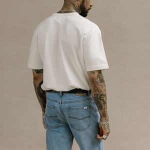 Camiseta de Algodón Orgánico de 300 g/m², Diseño de Una Pieza con Hombros Caídos, Corte Holgado, para Verano, Venta al Por Mayor - Product Image 4