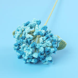 Hortensia artificial tejida a mano, flor de ganchillo, decoración del hogar para el día de San Valentín - Product Image 4