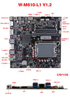 Nueva Placa Base Mini ITX para Escritorio, Intel LGA1700, Chipset B660, Compatible con CPU H610, Admite 128 GB de RAM DDR4, USB3.2 GEN2, M.2, WiFi Integrado