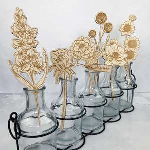 Bouquet de fleurs en bois sculpté au Laser, cadeau de fête des mères pour maman, grand-mère, cadeau d'anniversaire - Product Image 3