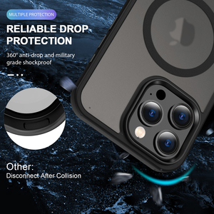 Custodie Protettive Leyi in PC e TPU Antiurto con Ricarica Wireless e Finitura Opaca Satinata per <span class=keywords><strong>iPhone</strong></span> 15 <span class=keywords><strong>Pro</strong></span> <span class=keywords><strong>Max</strong></span> 16 17 13 - Product Image 3